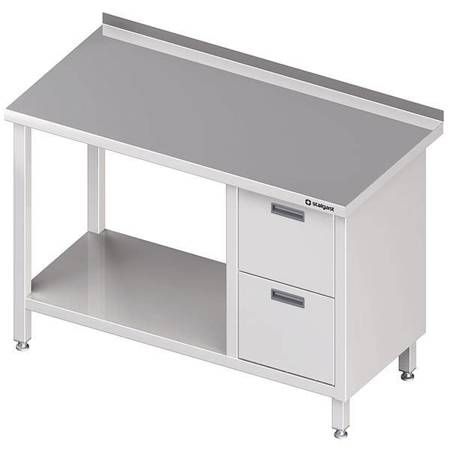 Wall table with two drawer block (P),and shelf 1100x700x850 mm STALGAST MEBLE 980277110