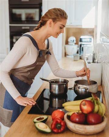 Women's cooking wrap | short apron | Tredje line | 21-3SW