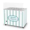 Ice cream dispenser | ice cream display case | canner | retro | 6 tubes | round trays | 1063x670x895 mm | GELATO POZETTI 6 PASTEL BLUE