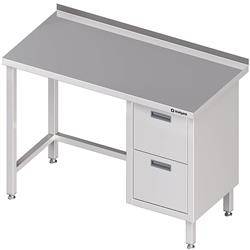 Wandtisch mit zwei Schubladen (P), ohne Regal 1500x600x850 mm STALGAST MEBLE 980256150