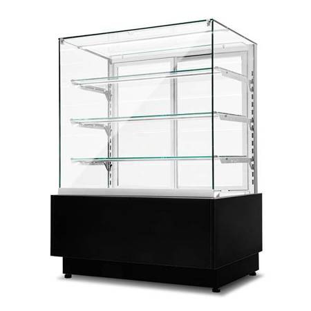 Dolce Visione Neutro Premium 900 neutrale Süßwarenvitrine | Innenausstattung aus Edelstahl | 900x690x1300 mm