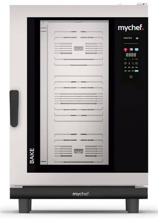 Elektrischer Kombidämpfer | Bäckerei- und Konditoreibackofen | automatische Waschanlage | 10x600x400 | 18,9 kW | 400 V | Mychef BAKE MASTER 10E