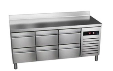 Kühltisch mit Schubladen 700 mm GN 1/1 GREEN LINE GTP-7-180-06 D