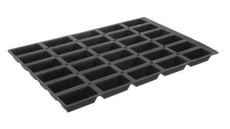 Silikonform 600x400 - Mini-Kuchen - 30 Formen 100x52x(H)31 HENDI 676226