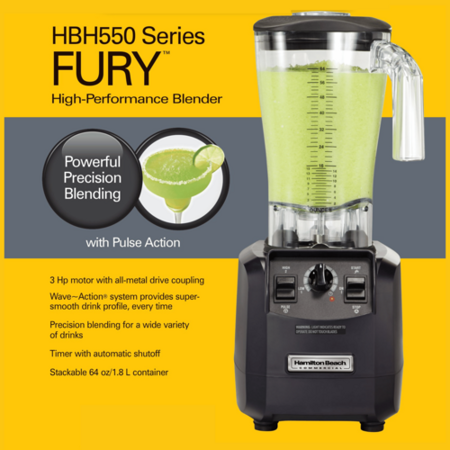 Blender barmański HBH550-CE Fury® 1.8l 880W, Hamilton Beach Commercial