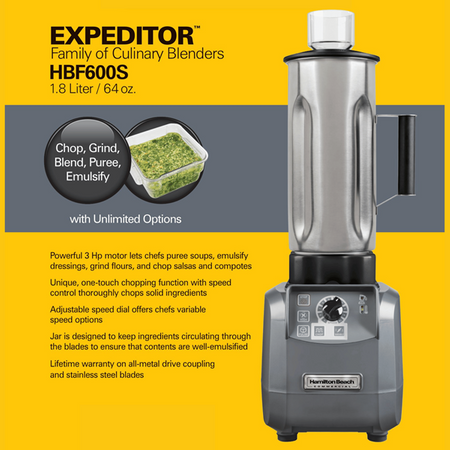 Blender kuchenny dla gastronomii HBF600S-CE Expeditor™ 1.8l 750W, Hamilton Beach Commercial