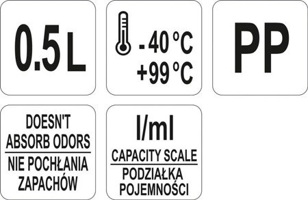 DZBANEK Z MIARKĄ 500ML | YG-07282