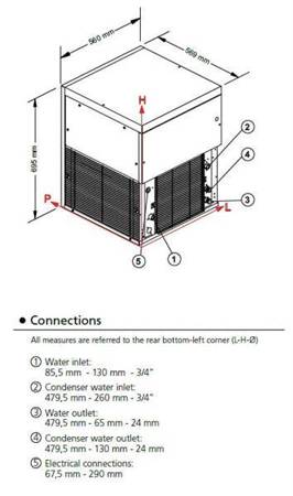 Kostkarko-grudkarka do lodu Frozen Stone | 440 kg/24h | system chłodzenia wodą | MGT900W